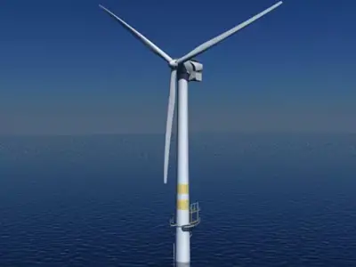 Wind Turbine Offshore 3D model