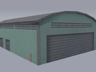 Lowpoly hangars pack Low-poly 3D model