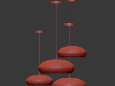 Untitled set of pendant lights 3D model