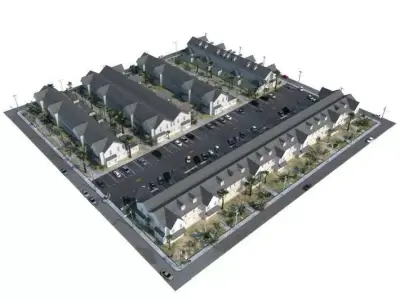 Multi Unit Housisng 3D model