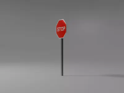 Stop Sign 3D model Free 3D model