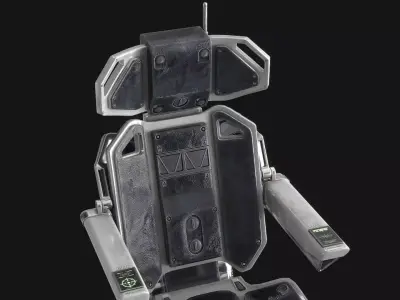 Sci Fi Control Chair Low-poly 3D model