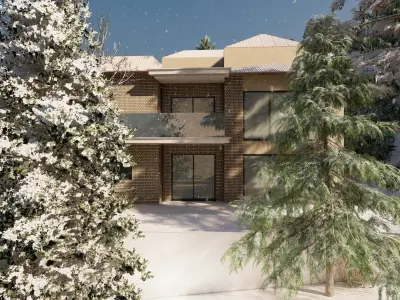 Snow Mountain House-Mansion 3D model