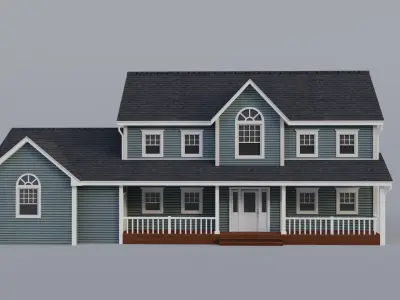 Low Poly house 17 Low-poly 3D model