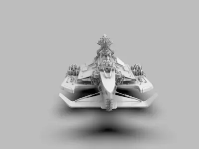 Sci-Fi Spacecraft 3D Printable  3D print model