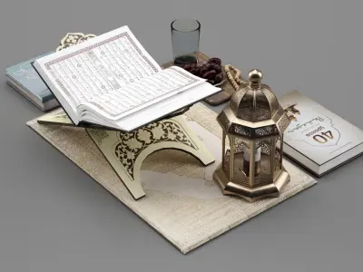 Decorative Set of Iftar in the month of Ramadan 3D model