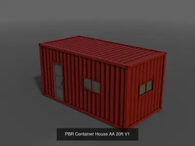 PBR Container House AA 3D Model Pack