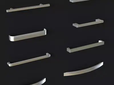 Selected cabinet door  handles 3D model