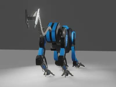 Sci-Fi Mecha Panther 3D model
