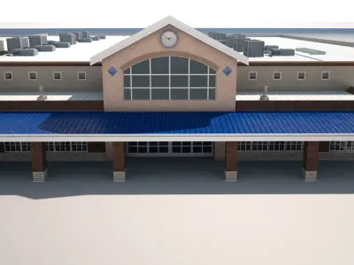 Super Market Building 3D model