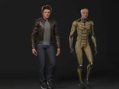 Cyborg Ben Lowpoly Game ready Low-poly 3D model