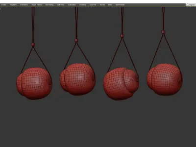 Minimalista LED Pendant Light Low-poly 3D model