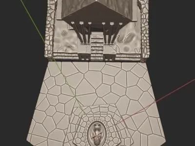 Square and Fountain - Halloween Town Project 3D Print Model 3D print model