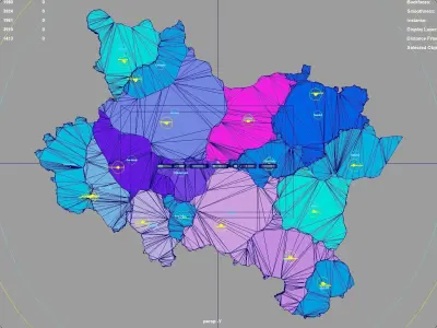 Manisa  Aegean Region  Turkey map region geography political 3D model