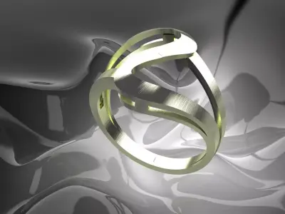 Plain Light Women Ring 3D print model