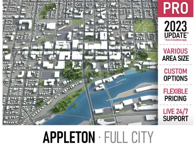 Appleton  Low-poly 3D model