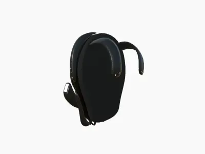 SciFi Backpack D08 Full Black - Fashion Character Design Low-poly 3D model