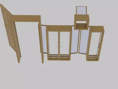 Simple Window and Door set 3D model