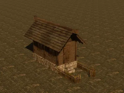 Medieval House 12 Free low-poly 3D model