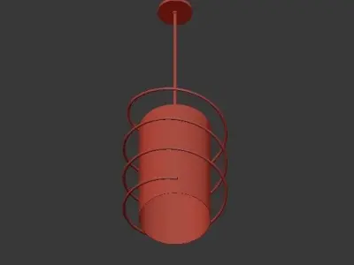 Carly 1 Light 14 75 in W Gold Leaf Pendant  3D model