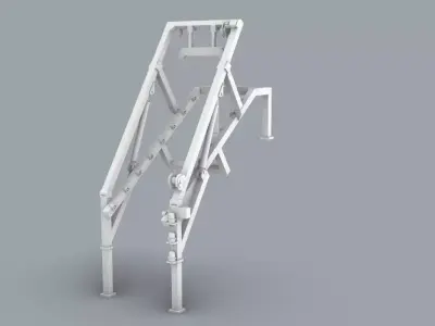 Lifeboat Free Fall Ramp Low-poly 3D model
