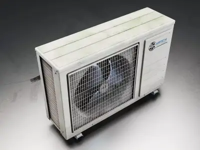 Outdoor Air Conditioning Unit Low-poly 3D model