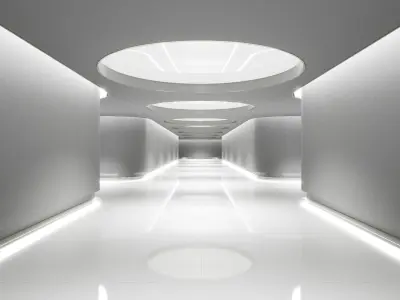 Futuristic Hallway 001 UE4 3D model