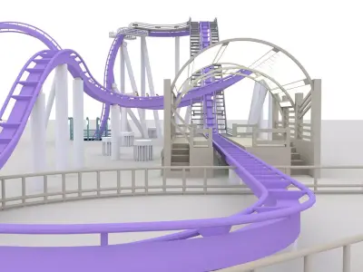 skytest roller coaster 3D model