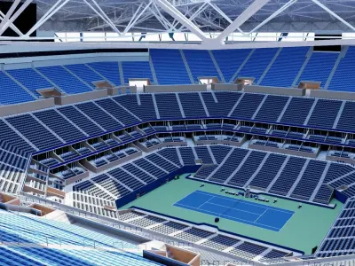 Arthur Ashe Stadium - US Open New York 3D model