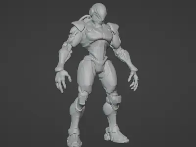 Sci-Fi Morphed Cyborg Sculpture  3D print model