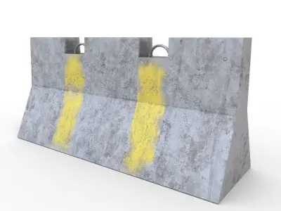 Traffic barriers 3D Model Pack