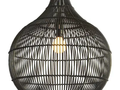 Aliexpress modern rattan chandelier 3D model buy
