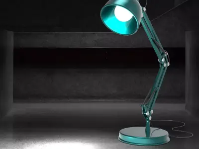 Desk Lamp Low-poly 3D model 14