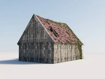Old wooden Barn 3D model