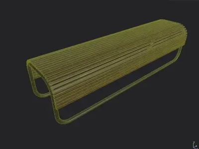 Bench  M18 Low-poly 3D model