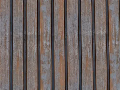 Rusty Metal Wall Panels Texture