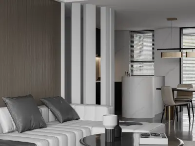 apartment interior scenes    3D model 23