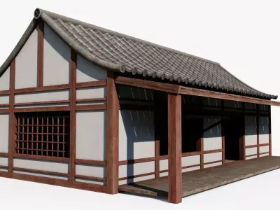 Japanese Shop Low-poly 3D model