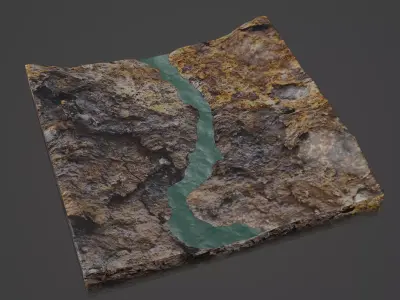 River Low-poly 3D model purchase
