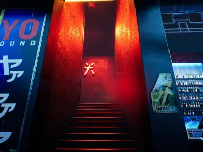 Japanese Nightclub KIT Low-poly 3D model