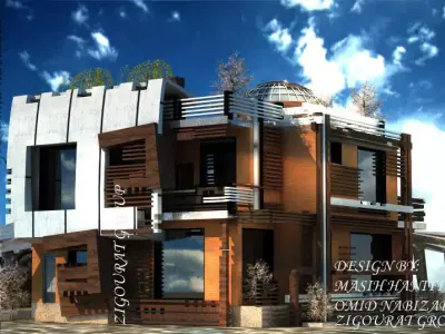 Villa at the mountain  3D model