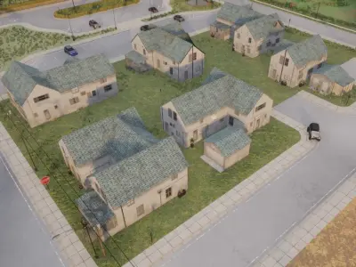 Residential House Low-poly 3D model purchase