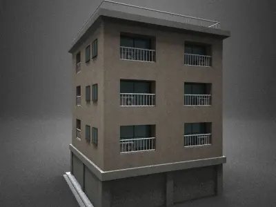 Japan building 14 model in Lightwave 3D 3D model