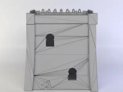 Building medieval tower Low-poly 3D model