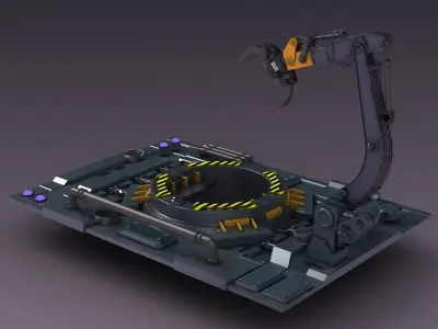 Sci-fi strobe capsule cabin deck console elevator  3D model