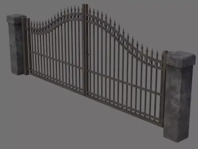 Gate 1C Low-poly 3D model