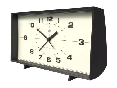 Newgate Wideboy Desk Clock Retro Mid-Century Alarm Clock Low-poly 3D model