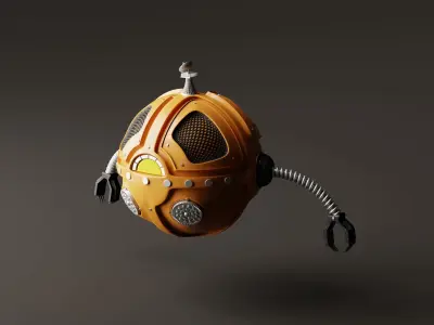 Robot V18 Low-poly 3D model