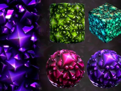 Crystal Stylized material - VOL 25 - Maps - Sbsar Texture