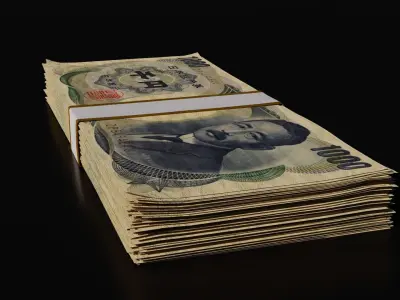 Money Stack - 1000 Yen - Coins -High Quality 3D model 3D model